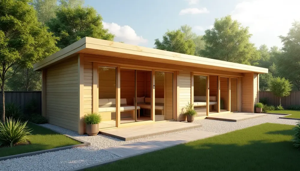 Aussensauna länglich: Geräumig und funktional für jeden Gartentyp